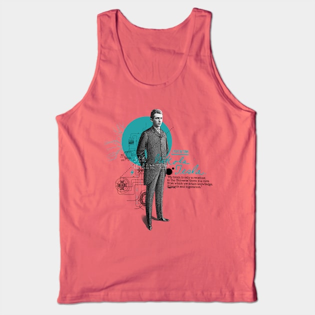 Nikola Tesla Tank Top by Ikographik